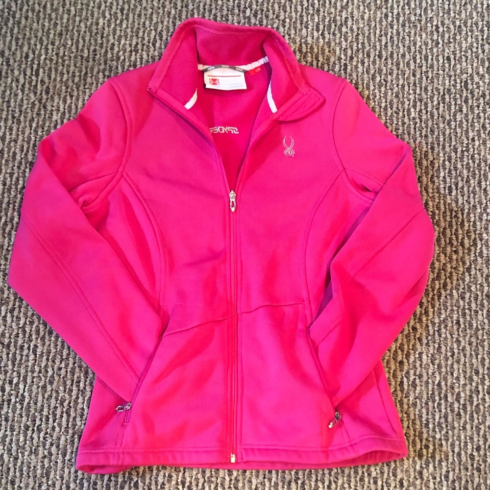 SPYDER magenta pink core zip up